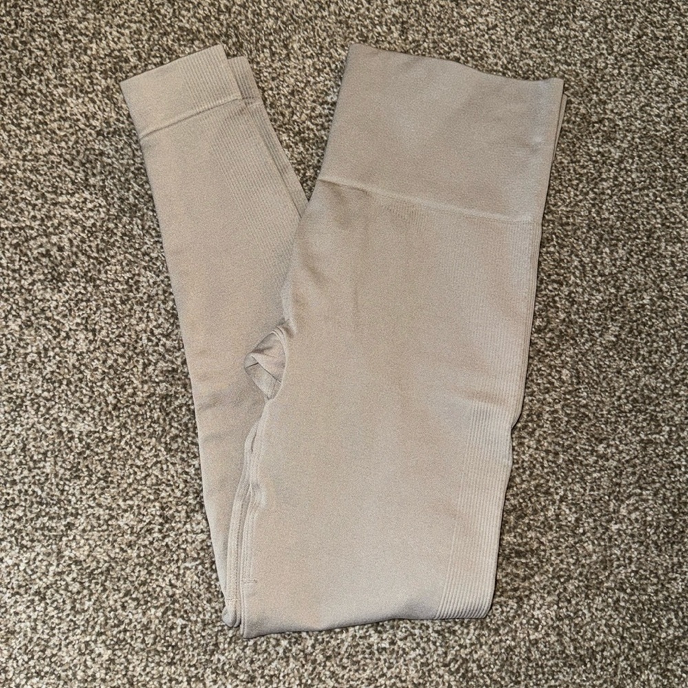 SET ACTIVE X OUAI OATMEAL LEGGINGS SIZE M